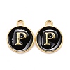 Golden Plated Alloy Charms X-ENAM-S118-02P-1