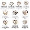 10Pcs 10 Style Alloy Pendants ALRI-YW0001-18G-3