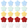 50Pcs 5 Colors Single Face Wool Fibre Cabochons FIND-SC0020-33-1