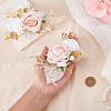 Silk Artificial Flower Boutonniere AJEW-WH0766-59-3