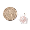 Glass Seed Beaded Snowflake Pendants PALLOY-MZ00815-02-2