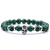 Synthetic Malachite Stretch Bracelets OR4377-8-1