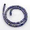 Cube Natural Lapis Lazuli Beads Strands X-G-P057-02-2