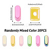 20Pcs UV Plating Opaque Acrylic European Beads OACR-TADJ0001-16I-3