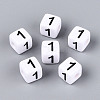 Opaque Acrylic European Large Hole Beads SACR-N020-01B-02-1