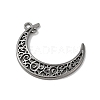 Tibetan Style Alloy Hollow Moon Links TIBEP-5312-B-FF-2
