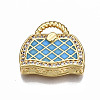 Brass Micro Pave Cubic Zirconia Enamel Pendants ZIRC-Q200-021A-NF-1
