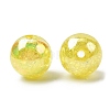 AB Color Transparent Crackle Round Acrylic Beads CACR-S006-07-3