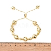 Brass Round Beads Slider Bracelets for Women BJEW-D357-06B-G-3