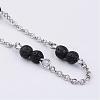 304 Stainless Steel Chain Anklets AJEW-AN00170-02-2
