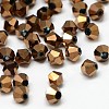 Electroplate Crystal Glass Faceted Bicone Beads GGLA-F026-D01-1