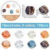 ARRICRAFT 120Pcs 8 Colors Electroplate Transparent Glass Beads EGLA-AR0001-17B-2