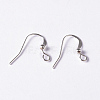 Silver Color Plated Brass Earring Hooks X-KK-Q369-S-4