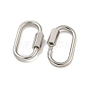 Non-Tarnish 304 Stainless Steel Screw Carabiner Lock Charms STAS-C092-05E-P-2