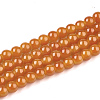 Baking Paint Imitation Jade Glass Round Bead Strands X-DGLA-Q021-6mm-12-1
