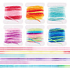 6Pcs 6 Colors Segment Dyed Polyester Embroidery Threads DIY-TAC0020-72-1