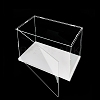 2-Tier Transparent Plastic Action Figures Organizer Display Boxes with Door ODIS-WH0002-75-1