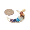 Natural/Synthetic Gemstone Bead Pendant Decorations HJEW-JM01006-3