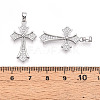Brass Micro Pave Cubic Zirconia Pendants KK-N257-31P-3