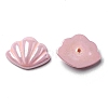 Opaque Resin Shell Shaped Beads RESI-F043-01-2