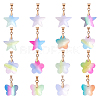 CHGCRAFT 18Pcs 3 Styles Rainbow K9 Glass Pendants GLAA-CA0001-10G-1