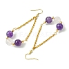 Natural Amethyst & Rose Quartz Dangle Earrings EJEW-JE05998-4
