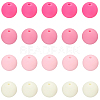Rubberized Style Imitated Silicone Acrylic Beads MACR-PA0001-06B-01-6