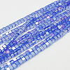 Electroplate Glass Beads Strands EGLA-D018-8x8mm-79-1