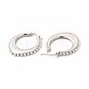 Oval Rack Plating Brass Hoop Earrings for Women EJEW-H091-18P-2