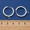 201 Stainless Steel Huggie Hoop Earrings Findings STAS-A167-01P-S-3