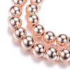 Electroplate Non-magnetic Synthetic Hematite Bead Strands X-G-Q466-10mm-03-1