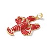Brass Enamel Pendants KK-Z124-01G-02-2