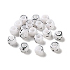 Spray Painted ABS Plastic European Beads KY-G033-01A-01-1