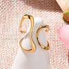 304 Stainless Steel Open Cuff Rings for Women RJEW-Z077-01G-08-2