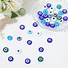 50Pcs 5 Colors Handmade Evil Eye Lampwork Beads LAMP-PA0001-30-7