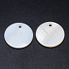Natural White Shell Mother of Pearl Shell Pendants X-SSHEL-D080-3