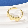 Brass Adjustable Open Cuff Rings for Women RJEW-R032-03G-2