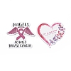 Cartoon Breast Cancer Awareness Ribbon Paper Stickers Set DIY-G066-17-2