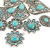 10Pcs 5 Styles Synthetic Turquoise Dyed Pendants FIND-TA0003-28-2