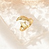 Star Moon 304 Stainless Steel Cuff Rings for Women RJEW-U039-02G-2