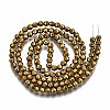 Electroplate Non-magnetic Synthetic Hematite Beads Strands G-T114-60A-G-2
