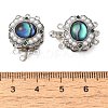 Brass Micro Pave Clear Cubic Zirconia with ABS Plastic Pearl Box Clasps KK-G505-03P-3