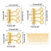 3Pcs 3 Styles 304 Stainless Steel Slide Lock Clasps STAS-UN0042-03B-3