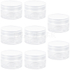 8Pcs Transparent Plastic Empty Portable Facial Cream Jar CON-CP0001-015C-1