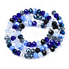 Electroplate Glass Beads Strands X-EGLA-N002-12B-2