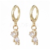 Brass Huggie Hoop Earrings X-EJEW-JE04187-03-1