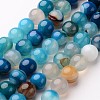 Natural Striped Agate/Banded Agate Beads Strands G-D845-01E-10mm-1