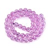 Crackle Transparent Glass Beads Strands GLAA-Q108-02A-08-2