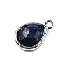 Natural Dyed Lapis Lazuli Faceted Pendants G-U019-05P-07-2
