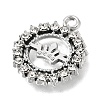 UV Plating Alloy Crystal Rhinestone Pendants RB-CBAD37D-08P-2
